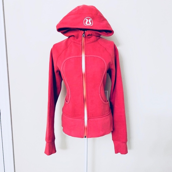 lululemon athletica Jackets & Blazers - Reserved ❌Lululemon Pinky Red plush Scuba Hoodie